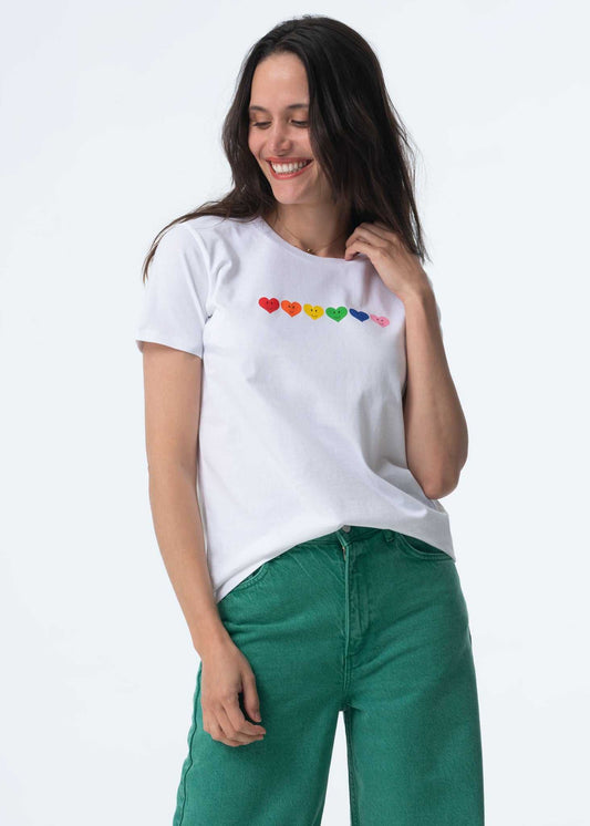 T-Shirt Rainbow Hearts